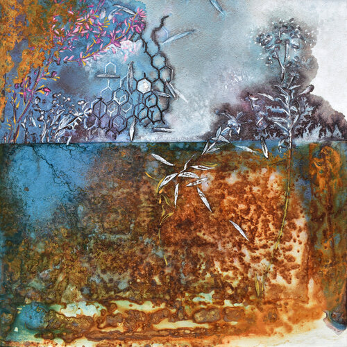 Oltre la superficie (Rust landscape) di Milena Nicosia, Pittura in vendita su Singulart