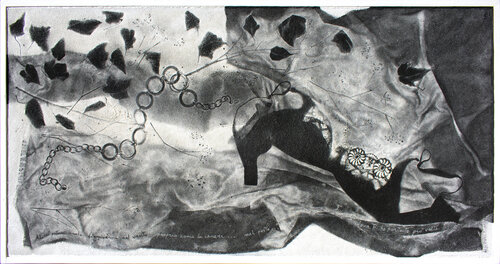 Come cenere al vento, la vita si deposita sull'anima. von Milena Nicosia, Malerei kaufen auf Singulart