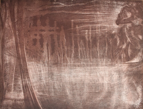 Paesaggio astratto rosso di marte by Milena Nicosia, Print for Sale on Singulart