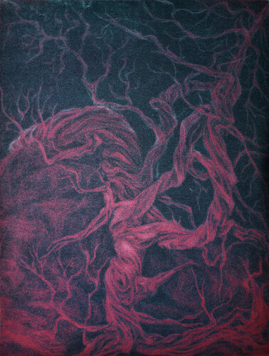 Contorsioni in magenta von Milena Nicosia, Druck kaufen auf Singulart