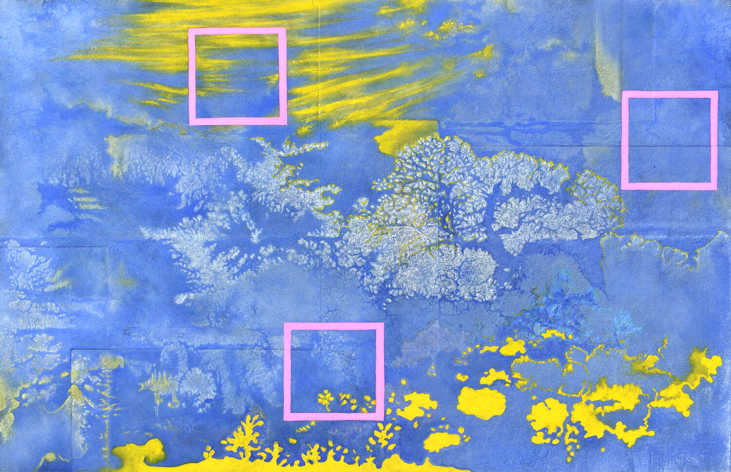 Landscape blue jeans Milena Nicosia Origineel schilderij te koop