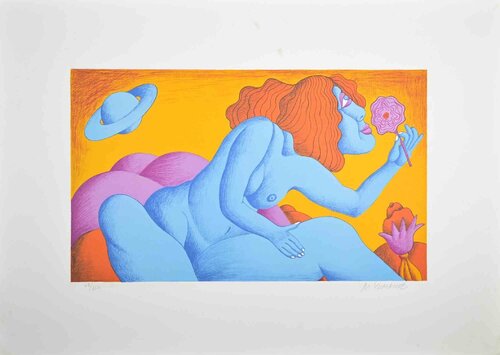 Woman With a Flower by Michael Ciomakov, 版画 for Sale on Singulart