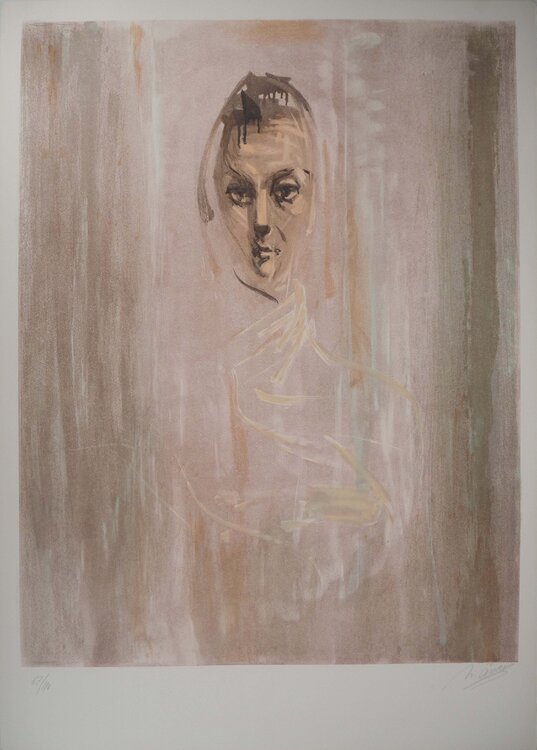Aurore, Isabelle, Lithographie originale signée Nasser Assar