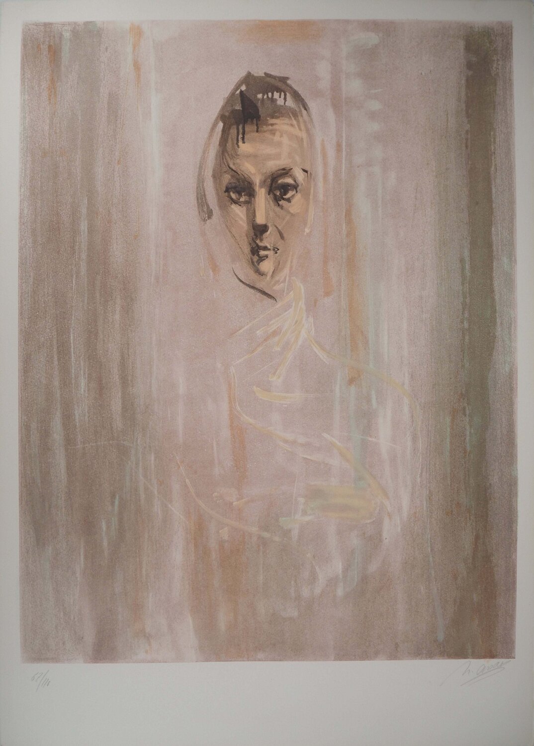 Aurore, Isabelle, Lithographie originale signée Nasser Assar Afdruk te koop