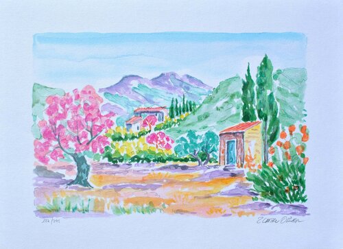 Petite cabane de berger, Lithographie originale signée by Olivier Zladku, Print for Sale on Singulart