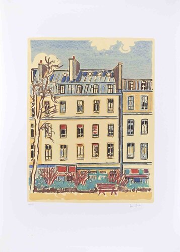 Buildings in Paris von Orfeo Tamburi, Druck kaufen auf Singulart