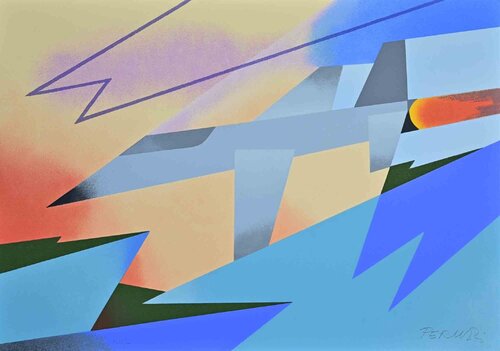 Abstract Composition by Osvaldo Peruzzi, Print for Sale on Singulart
