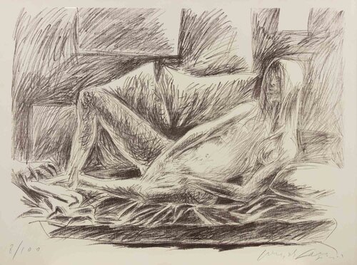 Reclined Figure di Pericle Fazzini, Stampa in vendita su Singulart