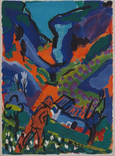 La maison au milieu des champs de lavande by Pierre Ambrogiani, 版画 for Sale on Singulart