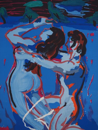 Les amoureux au crépuscule di Pierre Ambrogiani, Stampa in vendita su Singulart