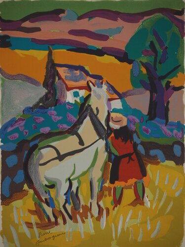 Le cheval de trait by Pierre Ambrogiani, Print for Sale on Singulart