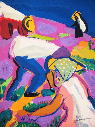 Champ de lavande provençal van Pierre Ambrogiani, Afdruk te koop op Singulart