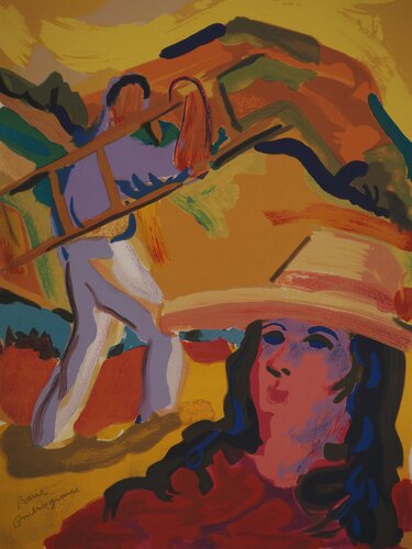 La femme au chapeau de paille van Pierre Ambrogiani, Afdruk te koop op Singulart