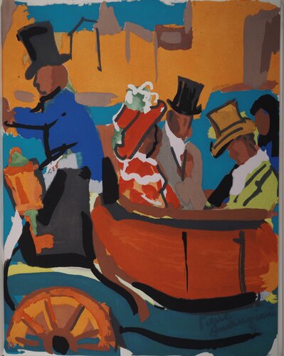 Balade sur le port by Pierre Ambrogiani, 版画 for Sale on Singulart
