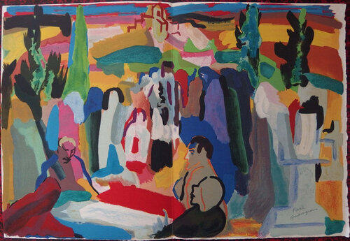 La procession by Pierre Ambrogiani, Print for Sale on Singulart