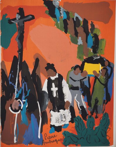 La procession by Pierre Ambrogiani, Print for Sale on Singulart