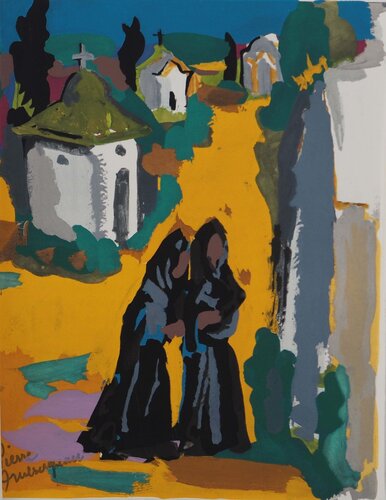 Les pleureuses by Pierre Ambrogiani, Print for Sale on Singulart