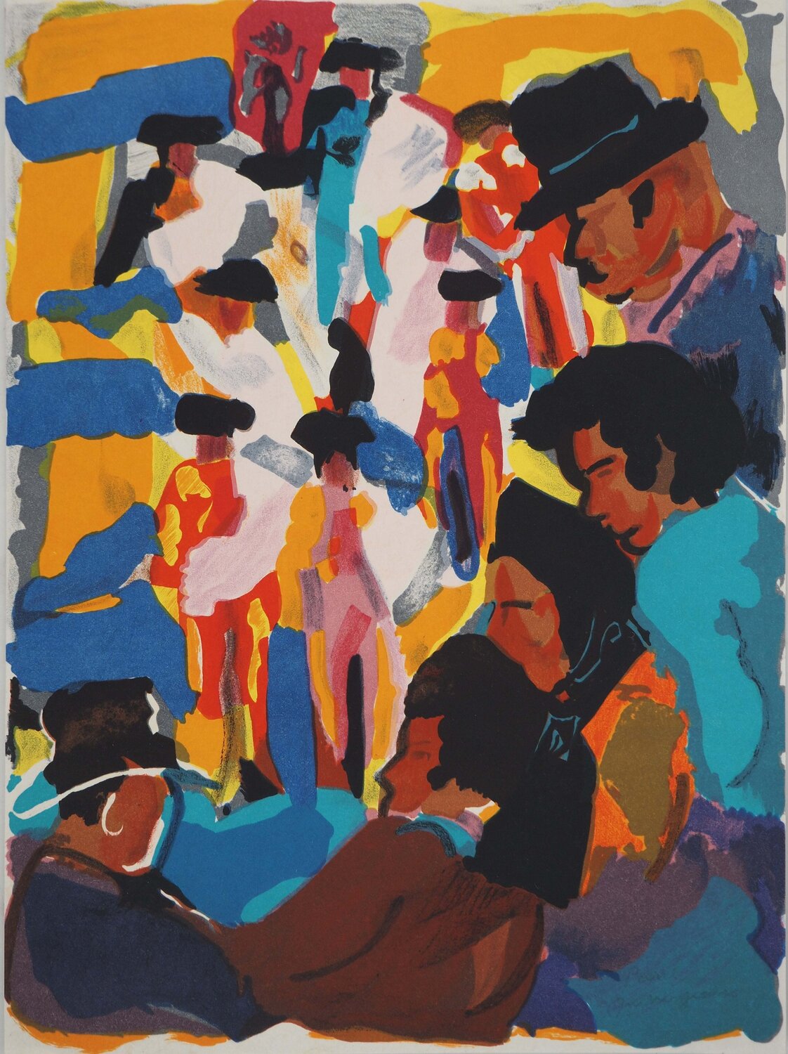 L'arrivée des toreadors Pierre Ambrogiani Print for sale