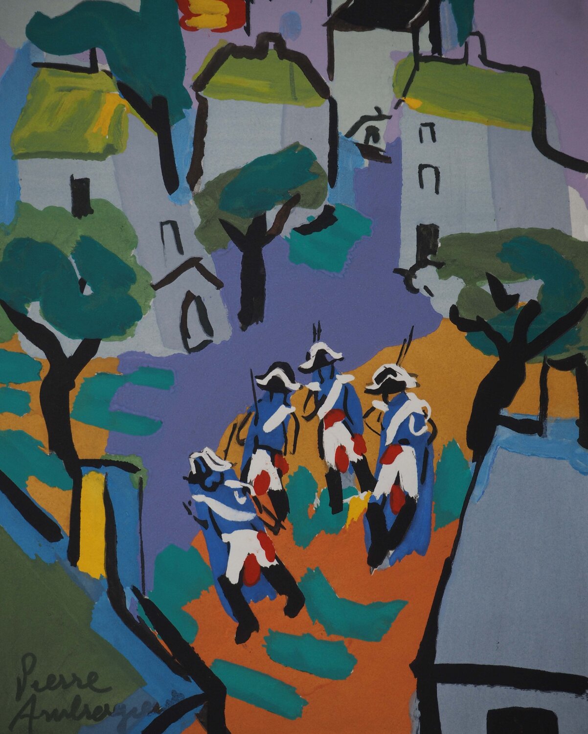 Justice nocturne Pierre Ambrogiani Afdruk te koop
