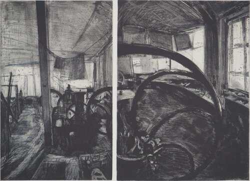 L'atelier de gravures (Atelier Lacourière) van Pierre Collin, Afdruk te koop op Singulart