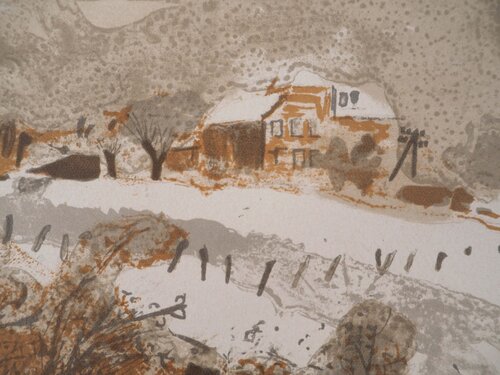 Maison sous la neige von Pierre-Eugène Clairin, Druck kaufen auf Singulart