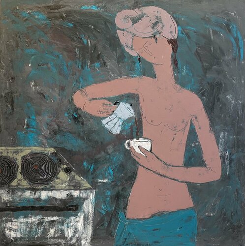 Wet hair by Tatiana Harizanova, Painting for Sale on Singulart