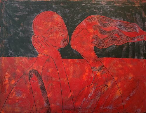 Meeting par Tatiana Harizanova, Peinture en vente sur Singulart