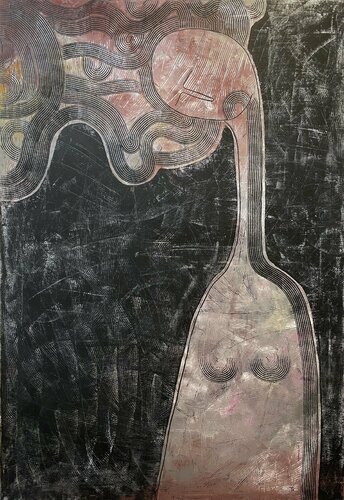 The lost paradise the found hell par Tatiana Harizanova, Peinture en vente sur Singulart