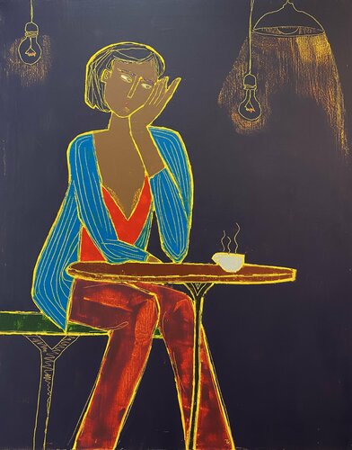Portrait of a light di Tatiana Harizanova, Pittura in vendita su Singulart