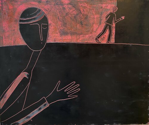Running blind van Tatiana Harizanova, Schilderij te koop op Singulart