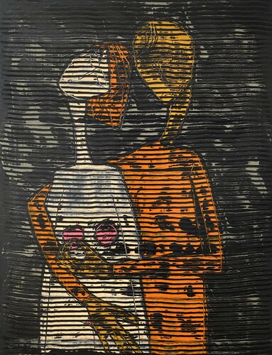 My thoughts are on fire par Tatiana Harizanova, Peinture en vente sur Singulart