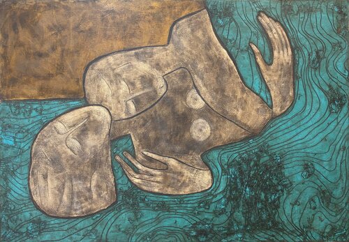 Next to me Next to you par Tatiana Harizanova, Peinture en vente sur Singulart