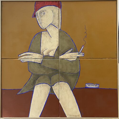 Red Hat par Tatiana Harizanova, Peinture en vente sur Singulart