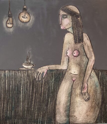 Coffee by Tatiana Harizanova, Painting for Sale on Singulart