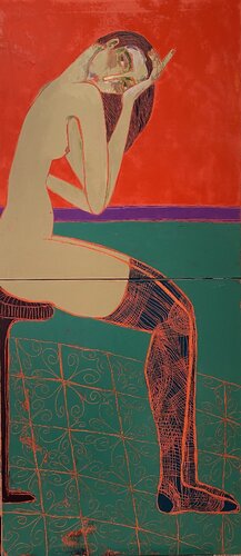 The evening of an indiscretion van Tatiana Harizanova, Schilderij te koop op Singulart