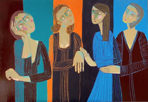 Girls van Tatiana Harizanova, Schilderij te koop op Singulart