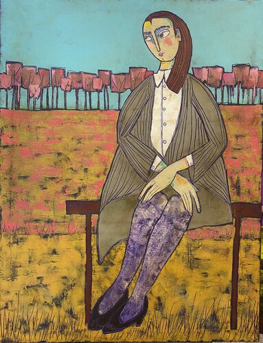 The park par Tatiana Harizanova, Peinture en vente sur Singulart