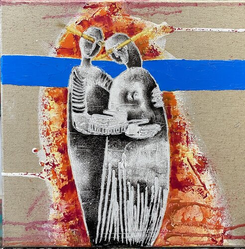 А drop of sky par Tatiana Harizanova, Peinture en vente sur Singulart