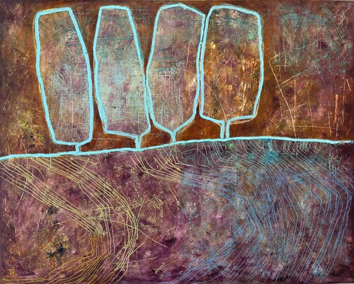 At leaffall par Tatiana Harizanova, Peinture en vente sur Singulart