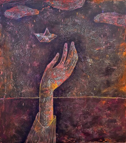 Sea rain par Tatiana Harizanova, Peinture en vente sur Singulart