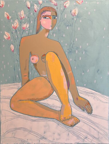 Magnolias par Tatiana Harizanova, Peinture en vente sur Singulart