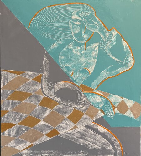 Under the covers par Tatiana Harizanova, Peinture en vente sur Singulart