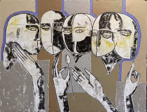 Sweet conversations par Tatiana Harizanova, Peinture en vente sur Singulart