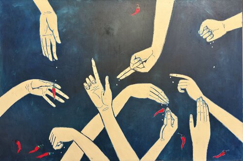 Too hot par Tatiana Harizanova, Peinture en vente sur Singulart