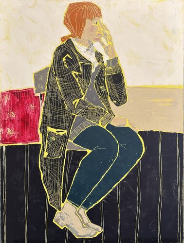 The lady with red hair di Tatiana Harizanova, Pittura in vendita su Singulart