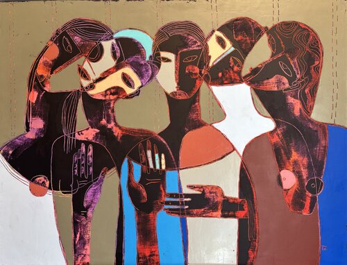 Five times she par Tatiana Harizanova, Peinture en vente sur Singulart