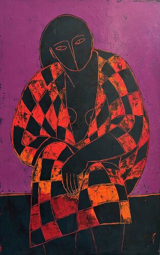 Evening geometry di Tatiana Harizanova, Pittura in vendita su Singulart