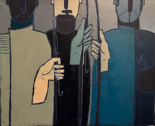 Evening fishing par Tatiana Harizanova, Peinture en vente sur Singulart