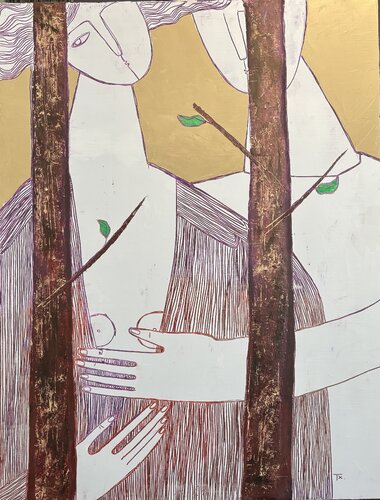 The stories of a moon par Tatiana Harizanova, Peinture en vente sur Singulart
