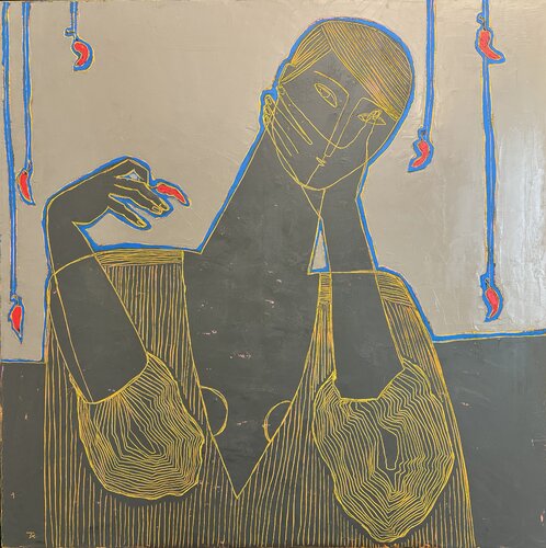 Chili dinner van Tatiana Harizanova, Schilderij te koop op Singulart